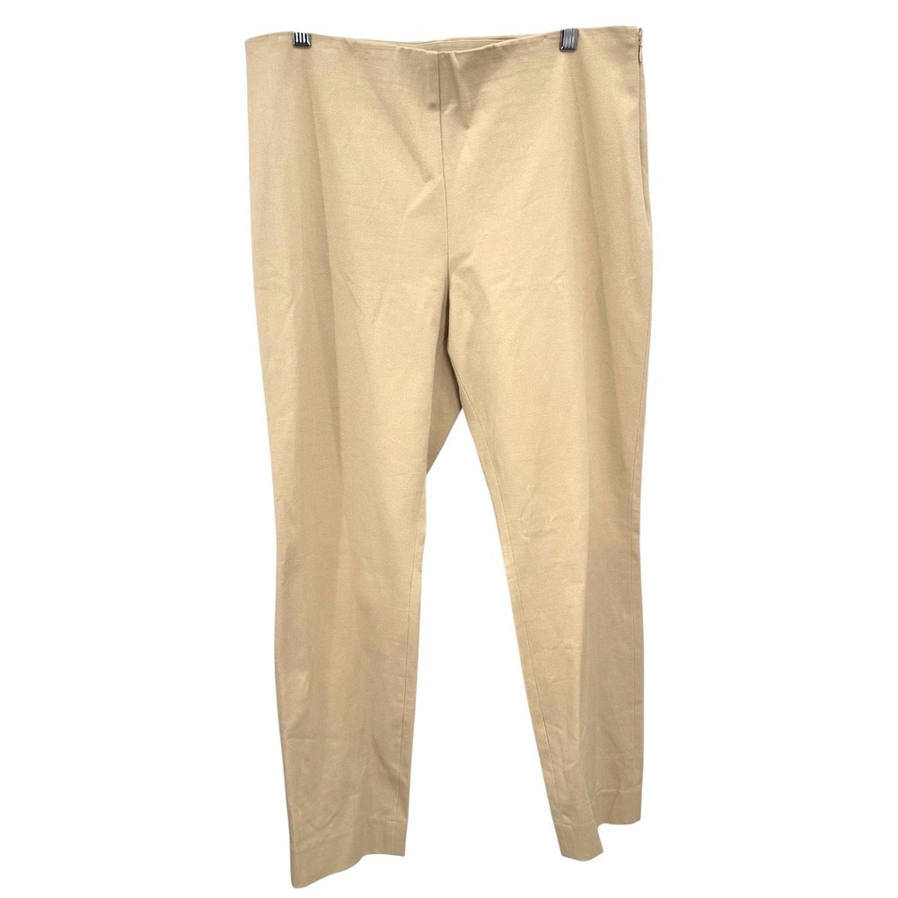 Lauren Ralph Lauren Ankle Pants High-Rise Khaki Stretch Straight Leg Women's 12